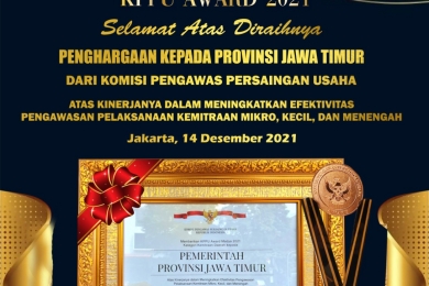 Jawa Timur Kembali Raih Penganugerahan KPPU Award 2021