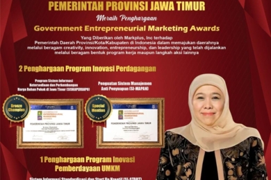 Pemprov Jatim Sabet 3 Penghargaan Pada Kegiatan Enterpreneurial Marketing Government Awards 2022